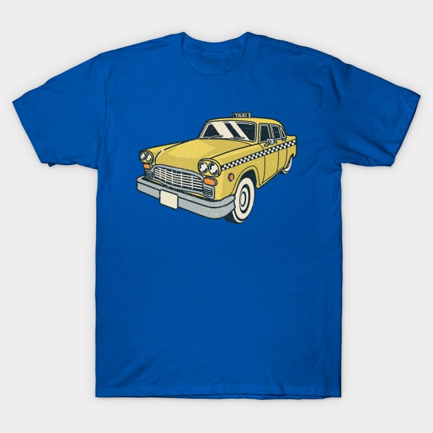 Retro Taxi Cab T-Shirt by LineXpressions